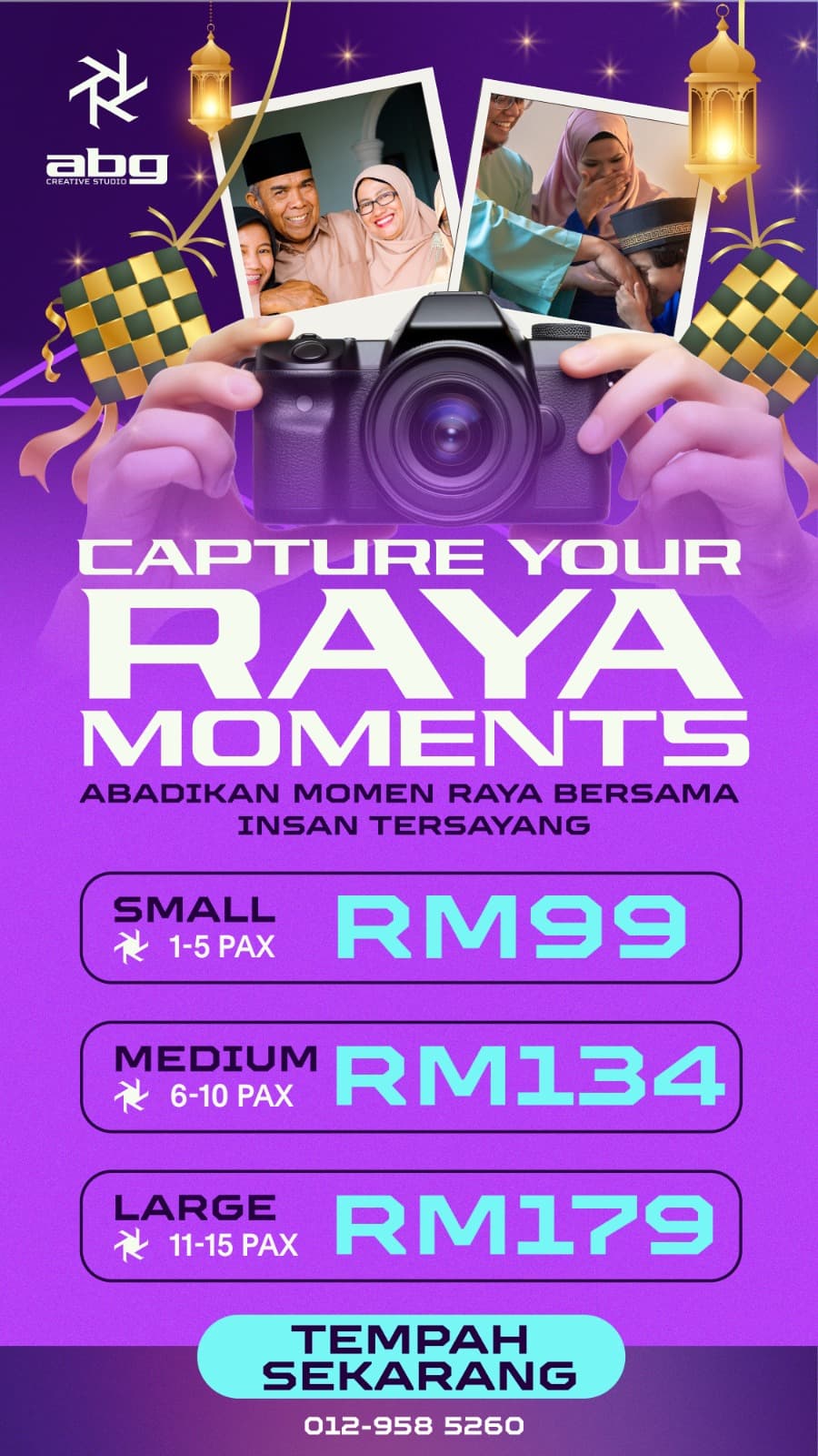 Studio Raya photography package catalogue